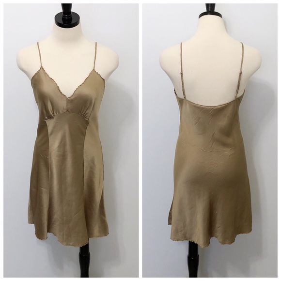 Victoria's Secret Other - Victoria’s Secret Vintage Silk Golden Tan Slip